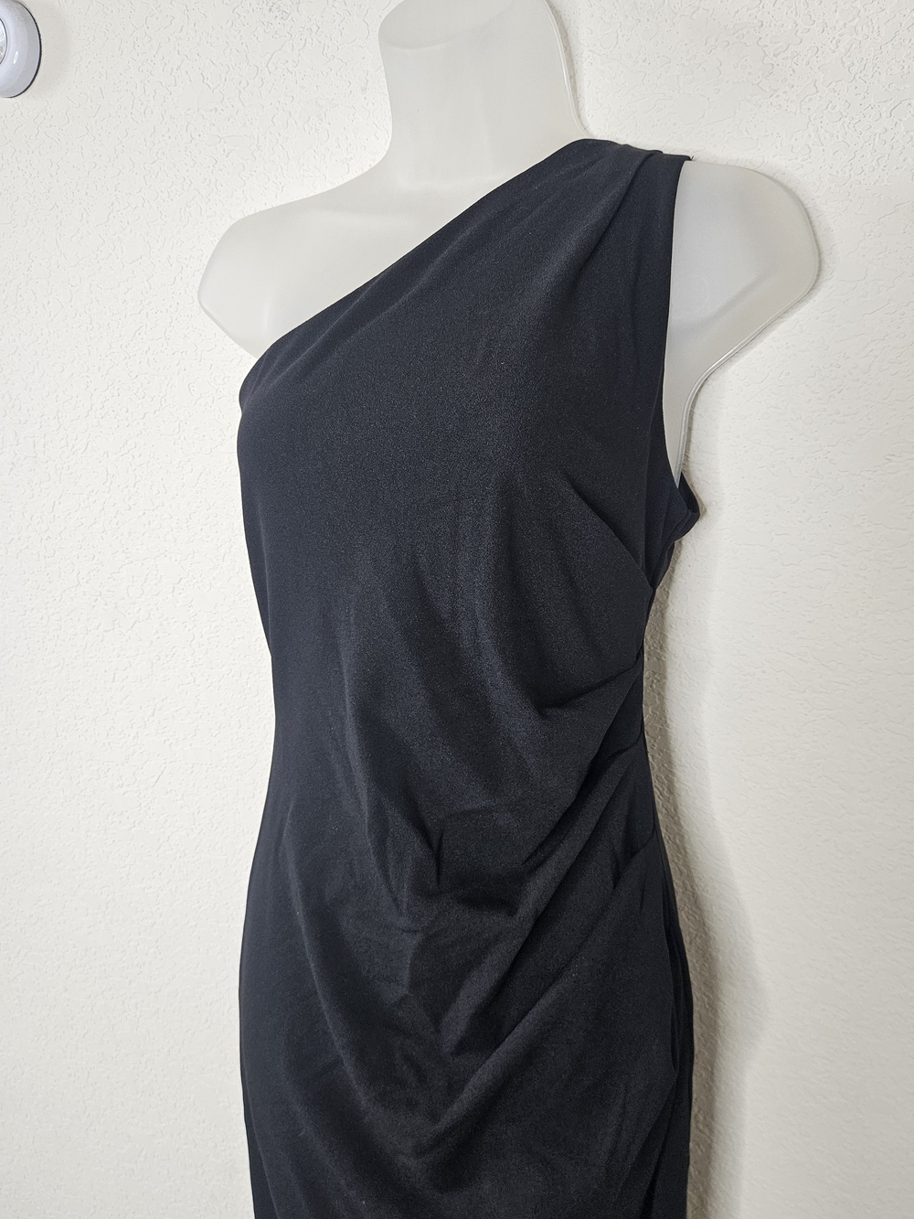 YH & Co Criselda One Shoulder Maxi Dress Black Formal Gown Size 8 NWT - Picture 10 of 15